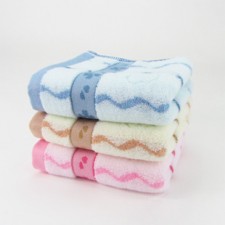 【6391 水纹毛巾】中档纯棉竹纤维加厚毛巾